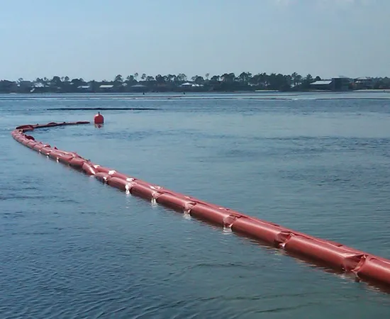 Litong China Supplier Tear-Resistant PVC Mesh Coated Tarpaulin Inflatable Flotable Customized Size Oil Spill Boom